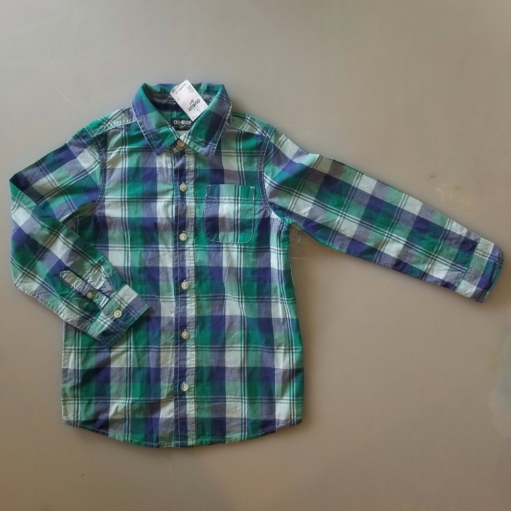 Boys size 7 Oshkosh B'gosh button up shirt NWT